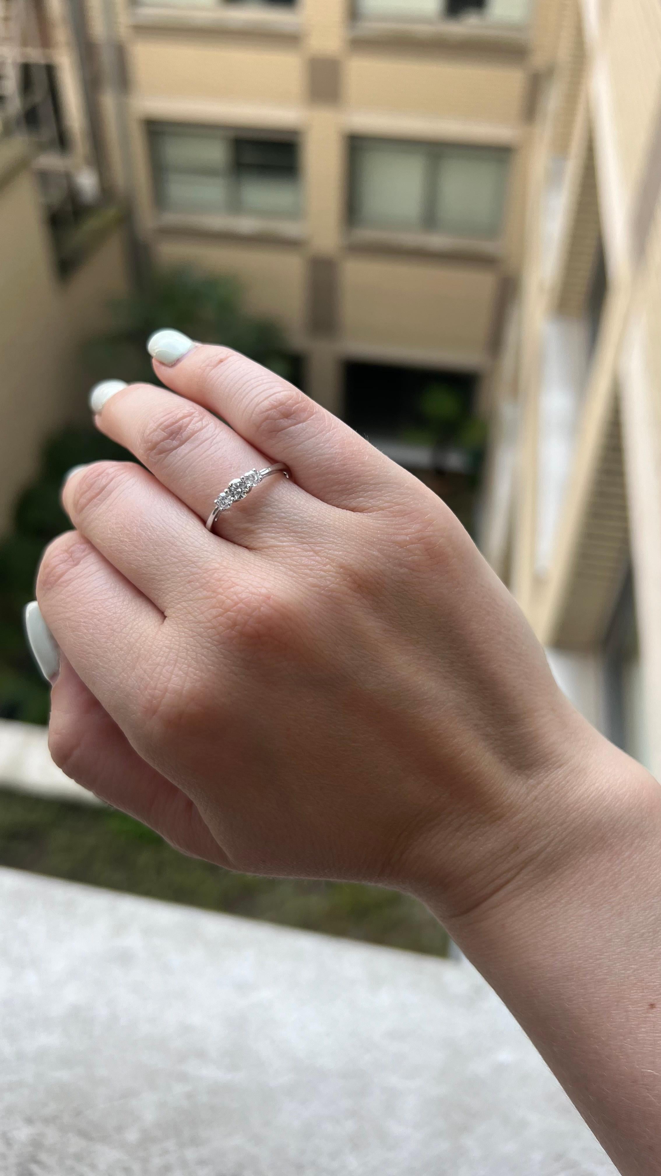 Natural Diamond 0.40 Carats 18KT Rose Gold Solitaire Engagement Ring For Sale 10