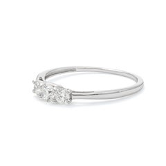 Natural Diamond 0.40 Carats 18KT White Gold Solitaire Engagement Ring