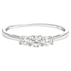 Verlobungsring, natürlicher Diamant 0,40 Karat 18KT Weißgold Solitär