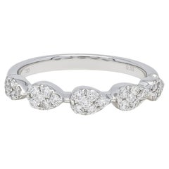 Alliance en or blanc 18 carats avec diamant naturel de 0,40 carat
