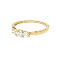 Natural Diamond 0.40 Carats 18KT Yellow Gold Solitaire Engagement Ring
