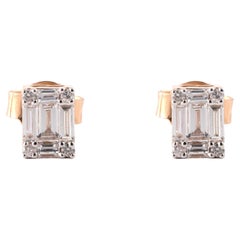 Natural Diamond 0.43cts in 18k Gold  1.37gms Earring