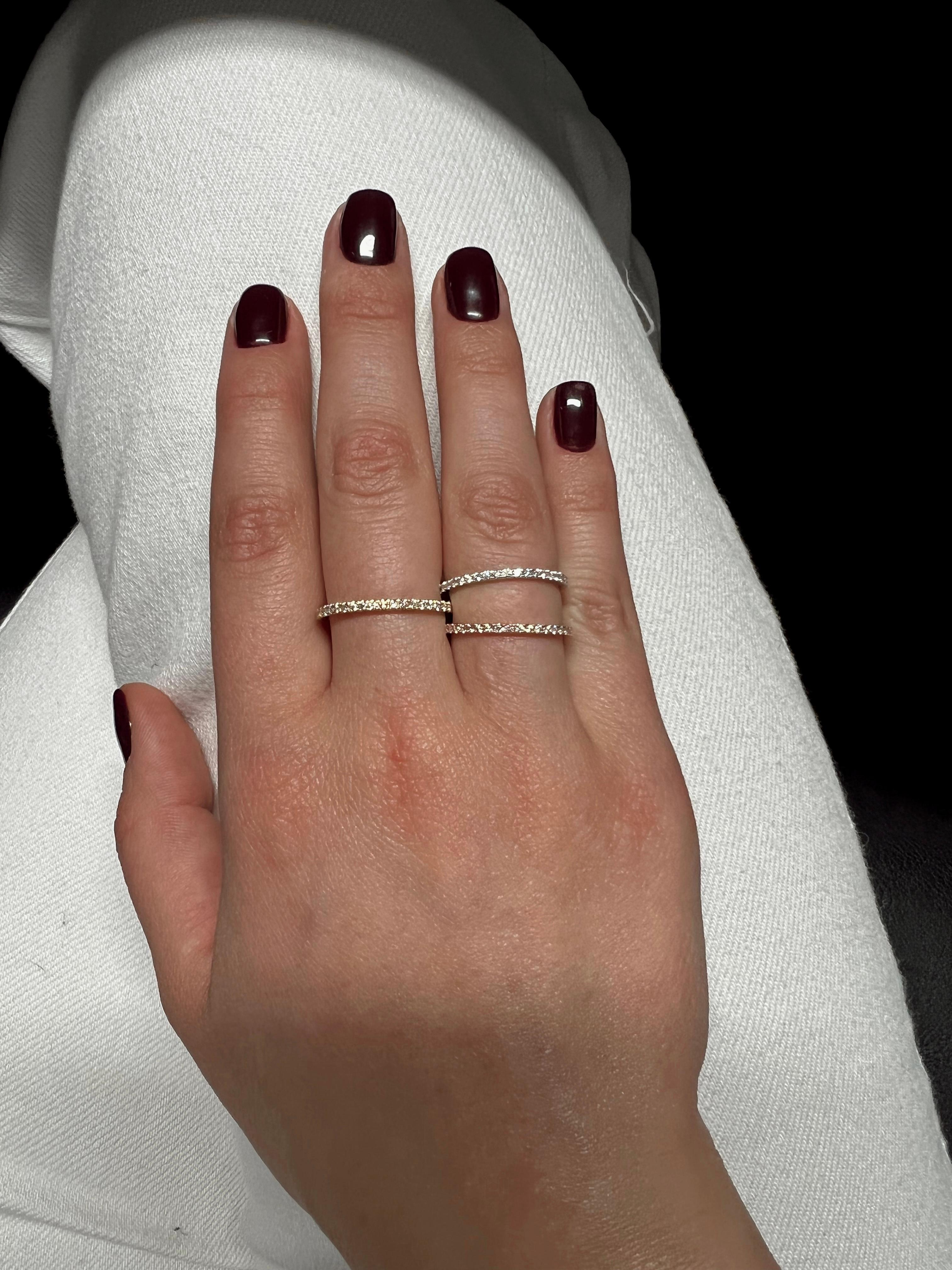 Natural Diamond 0.45 carat 18KT White Gold Full Eternity Ring For Sale 2