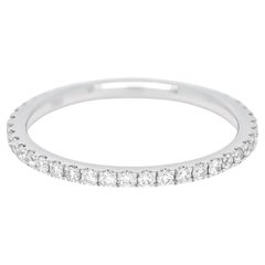 Natürlicher Diamant 0,45 Karat 18KT Weißgold Eternity-Ring mit Voll-Eternity-Ring