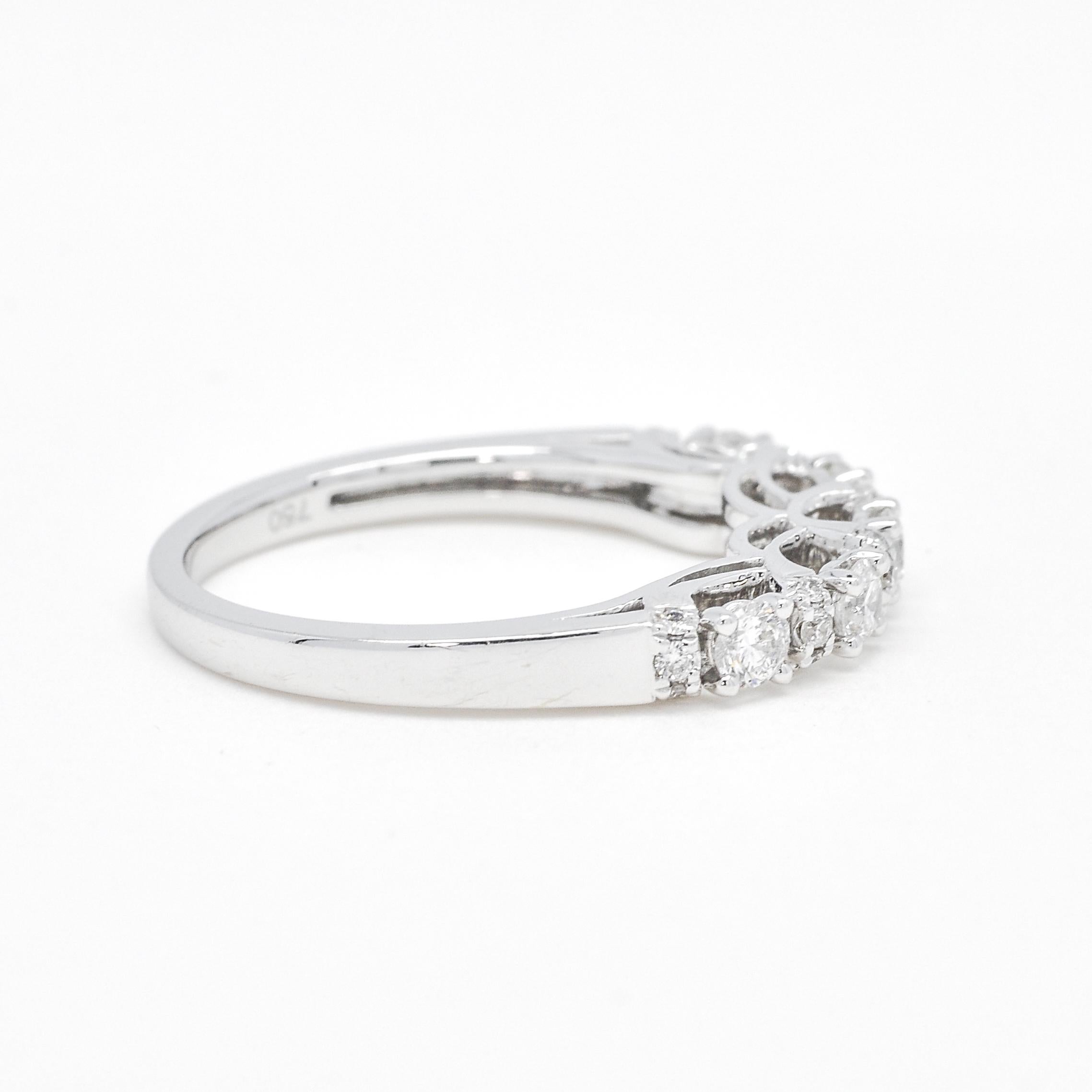 Diamante natural 0,50 quilates Alianza de oro blanco de 18 quilates con 5 solitarios en Nuevo estado para la venta en Antwerpen, BE