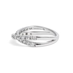 Natural Diamond 0.50 carats 18KT White Gold Statement Band Ring