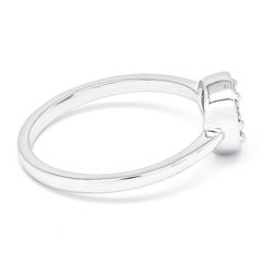 Natural Diamond 0.50 Carats 18Karat White Gold Diamond Engagement Cluster Ring