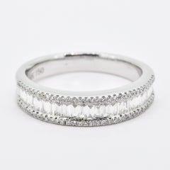 Natural Diamond 0.50ct 18KT White Gold Full Eternity Wedding Band Ring