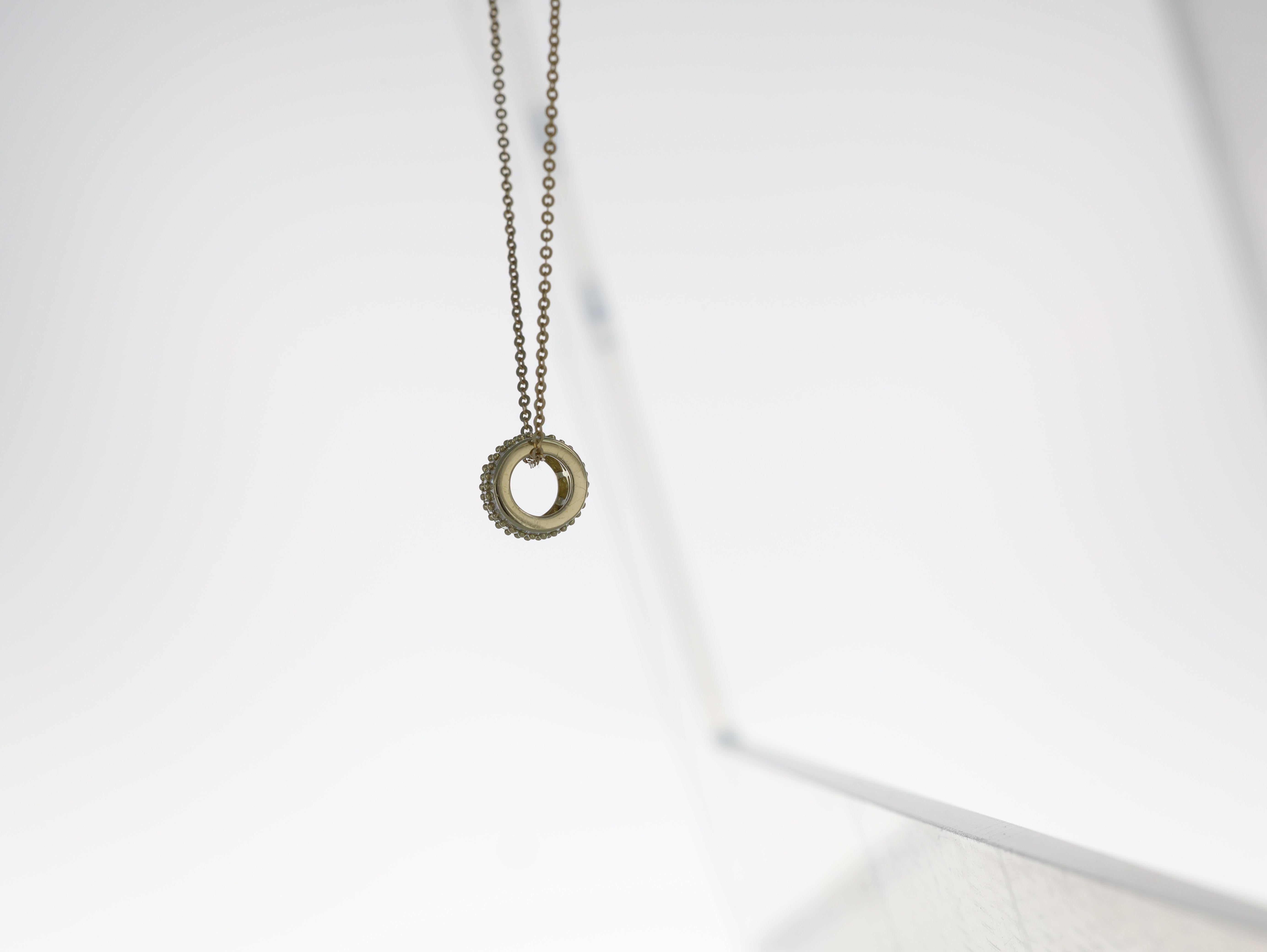 Natural Diamond 0.51 carats 18 Karat Yellow Gold Chain Pendant Necklace For Sale 4