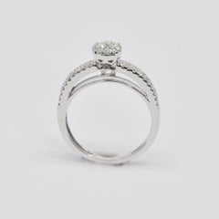 Natural Diamond 0.51 carats 18KT White Gold Engagement Ring