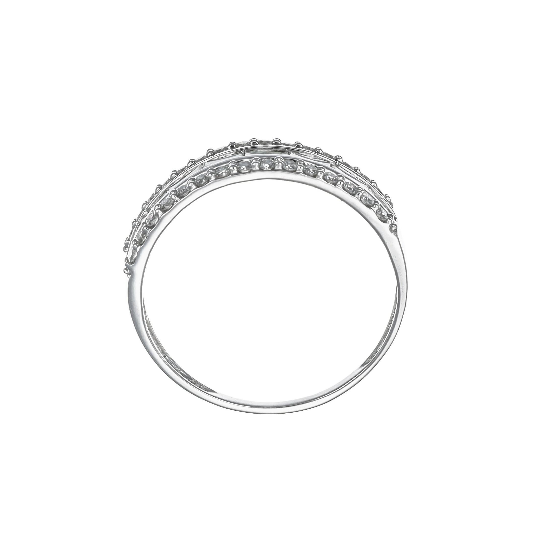 Moderner Ring mit natürlichem Diamant 0,55 Karat 18KT Weißgold im Zustand „Neu“ im Angebot in Antwerpen, BE