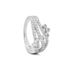 Anillo de oro blanco de 18 quilates con diamante natural de 0,55 quilates