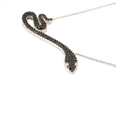 Natural Diamond 0.56cts Snake Pendant in 18k Gold