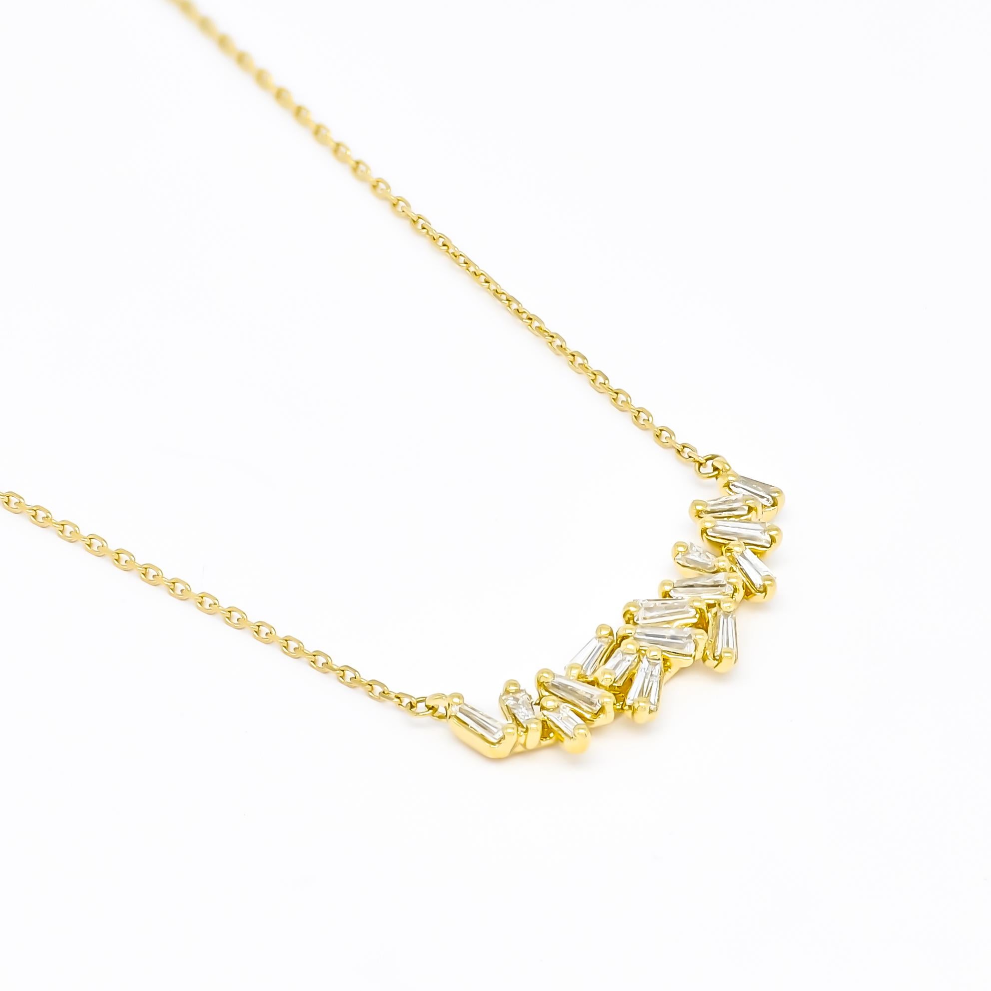 Diamant naturel 0,60 carat or blanc 18 carats  Collier à pendentifs Art déco en vente 6