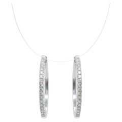 Boucle d'oreille en diamant naturel de 0,60 carat, en or 18 carats