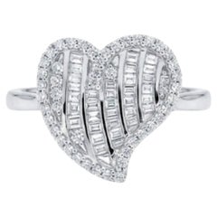 Bague en or 18 carats sertie d'un diamant naturel de 0,60 carat