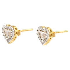 Natural Diamond 0.62cts in 18k Gold 1.92gms Earring