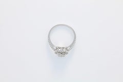 Natural Diamond 0.63 Carats 18KT White Gold Heart Shape Engagement Ring