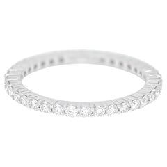Natural Diamond 0.67 carats 18KT White Gold Eternity Wedding Band Ring
