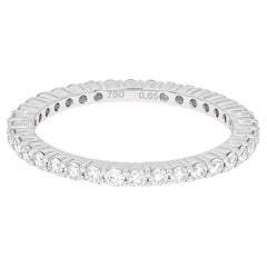 Natural Diamond 0.67 carats 18KT White Gold Eternity Wedding Band Ring