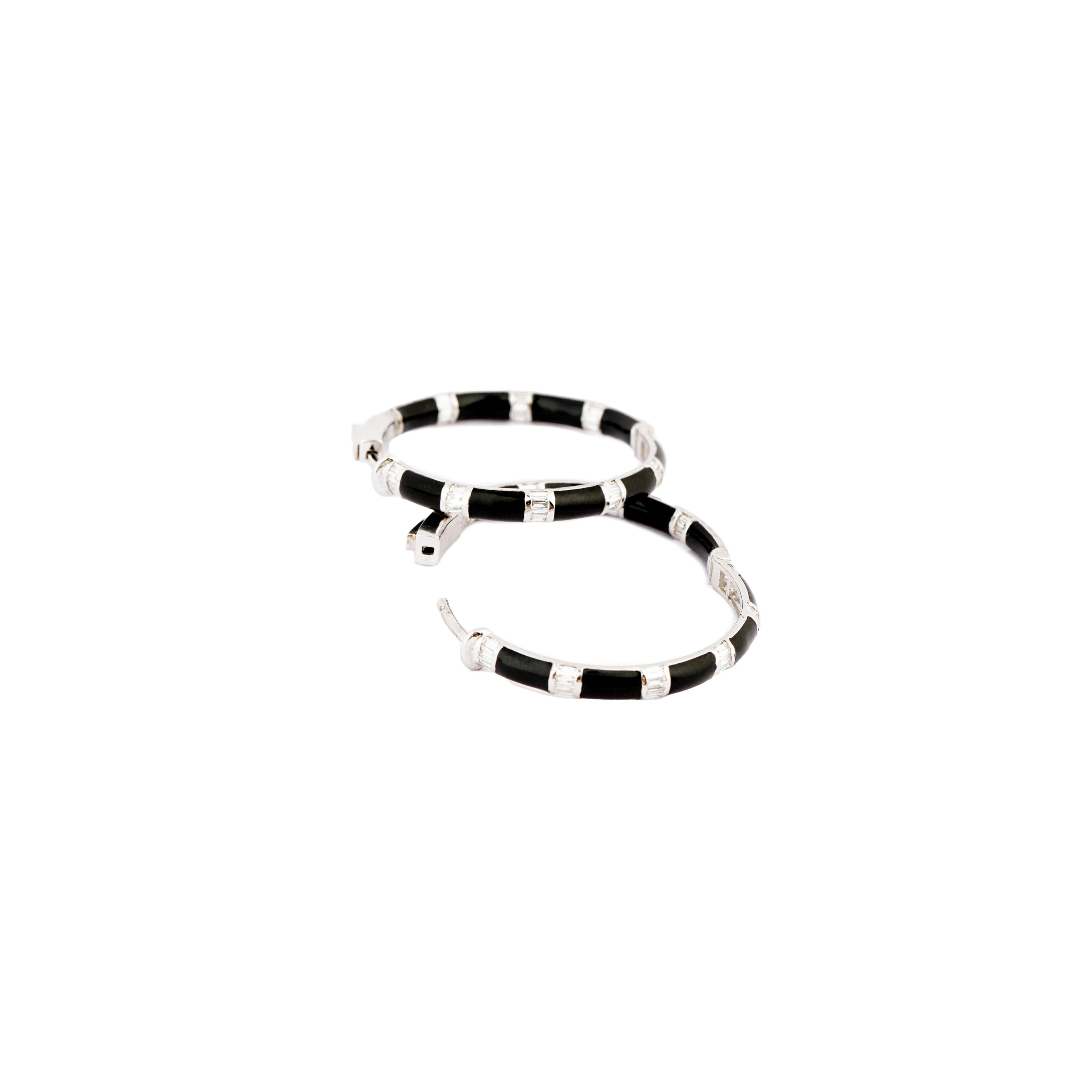 Natürlicher Diamant 0,74cts Ohrring in 18k Gold (Asscher-Schliff) im Angebot