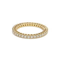 Natural Diamond 0.75 carats 18 Karat Yellow Gold Eternity Wedding Band