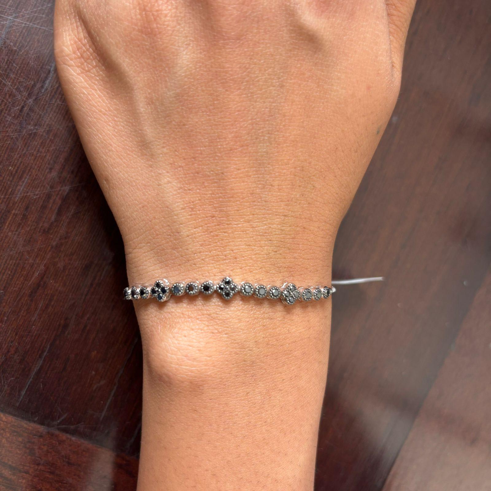 Donna Bracciale con diamante naturale da 0,82 carati in oro 18 carati in vendita