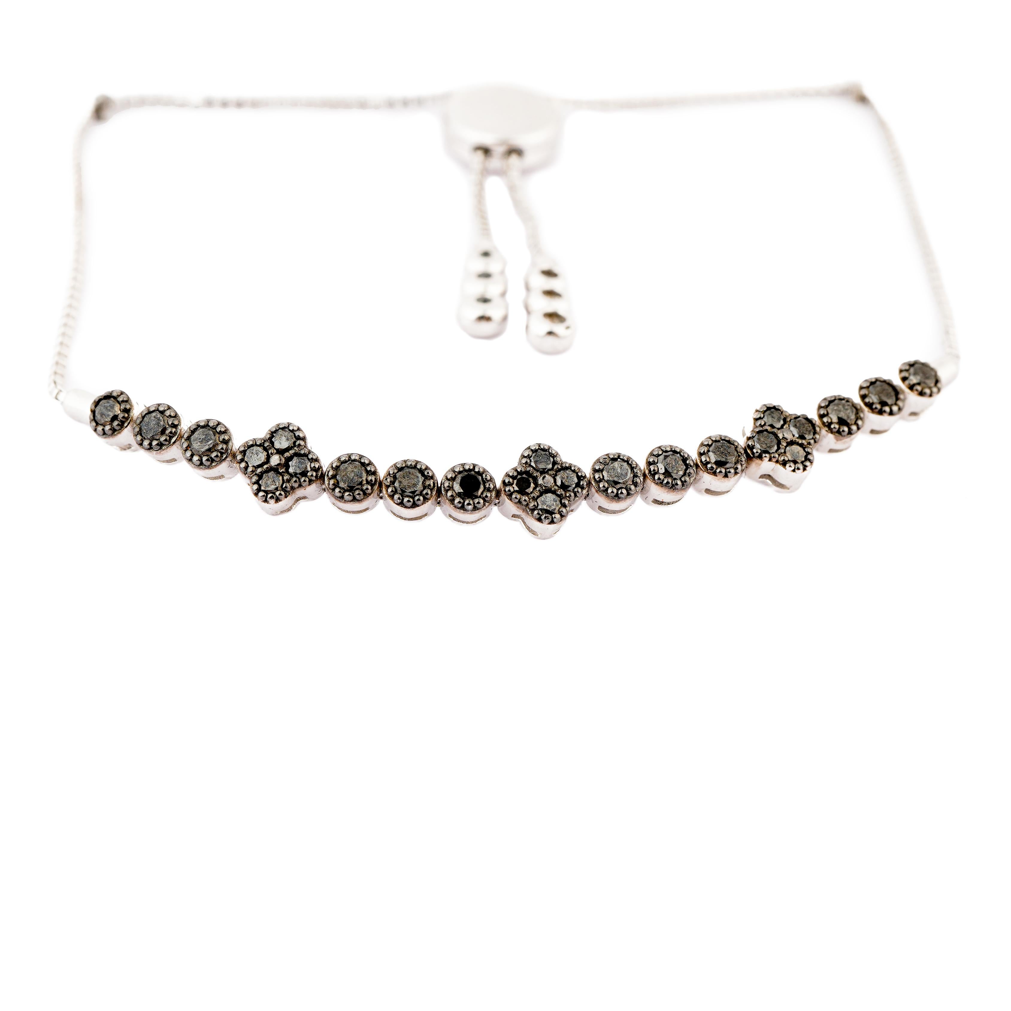 Bracciale con diamante naturale da 0,82 carati in oro 18 carati in vendita 1