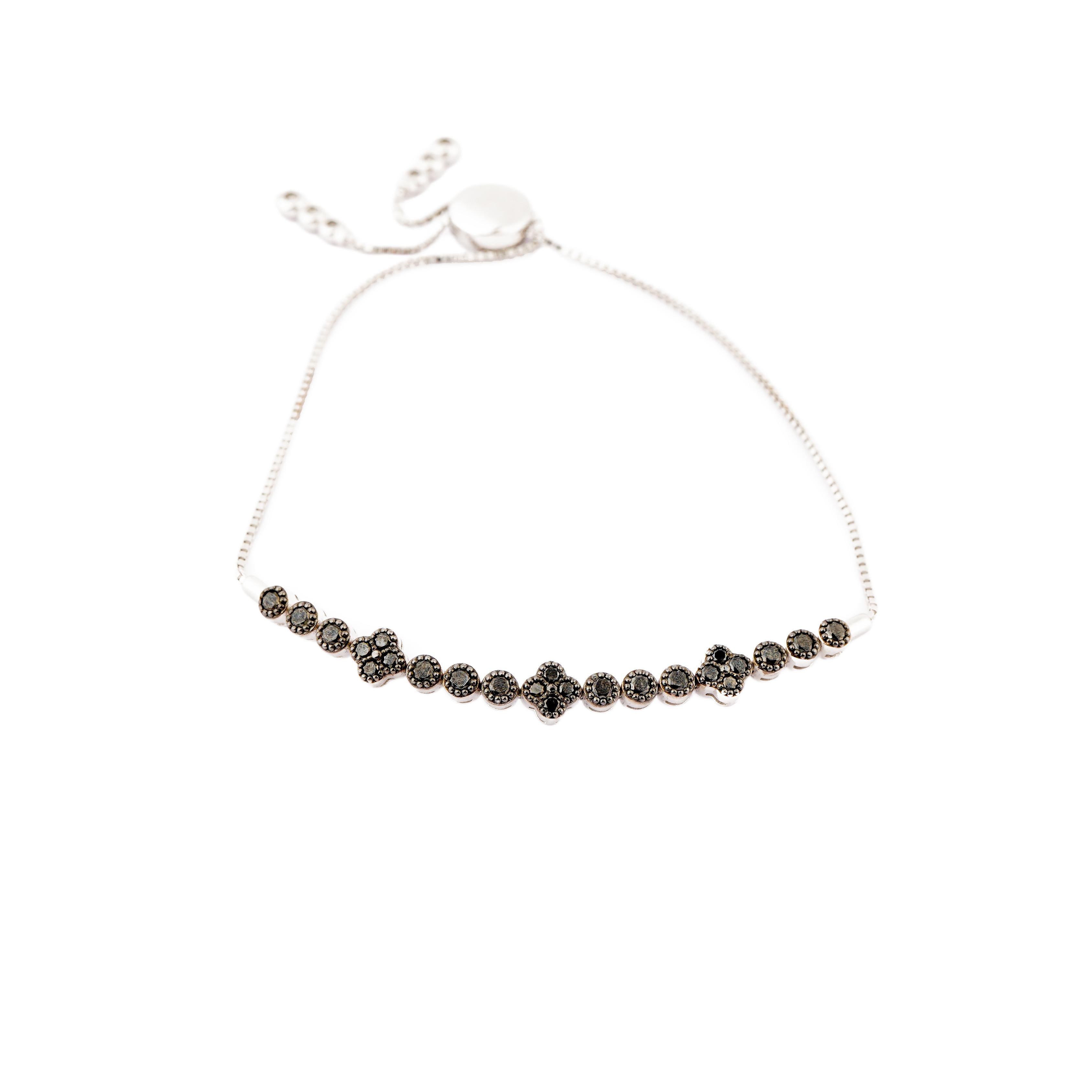 Bracciale con diamante naturale da 0,82 carati in oro 18 carati in vendita 2