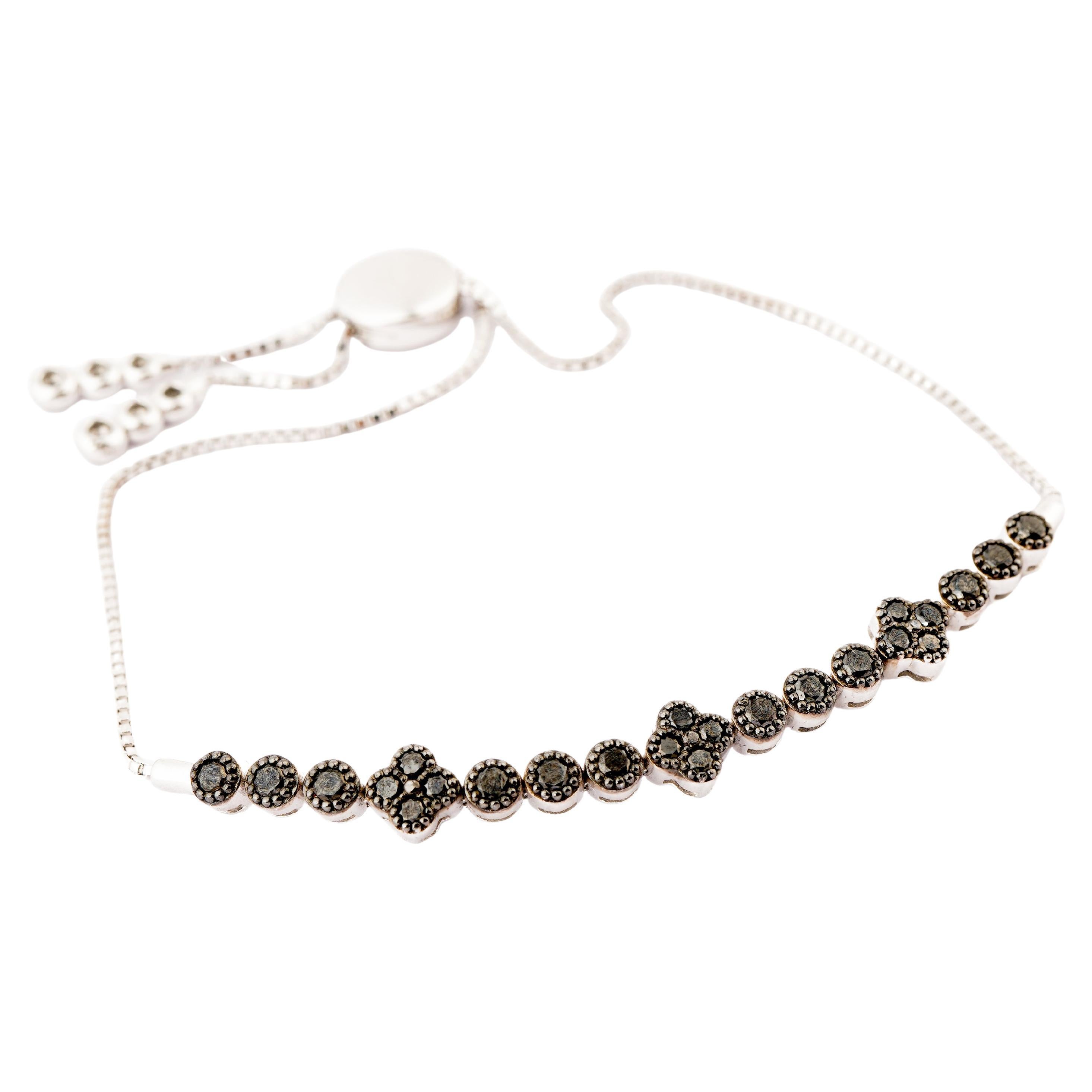 Bracciale con diamante naturale da 0,82 carati in oro 18 carati in vendita