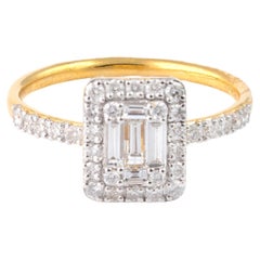 Natural Diamond 0.84cts in 18k Gold 2.43gms Ring