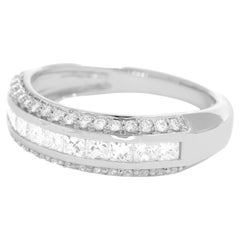 Natural Diamond 1.00 carat 18KT White Gold Modern Band Ring