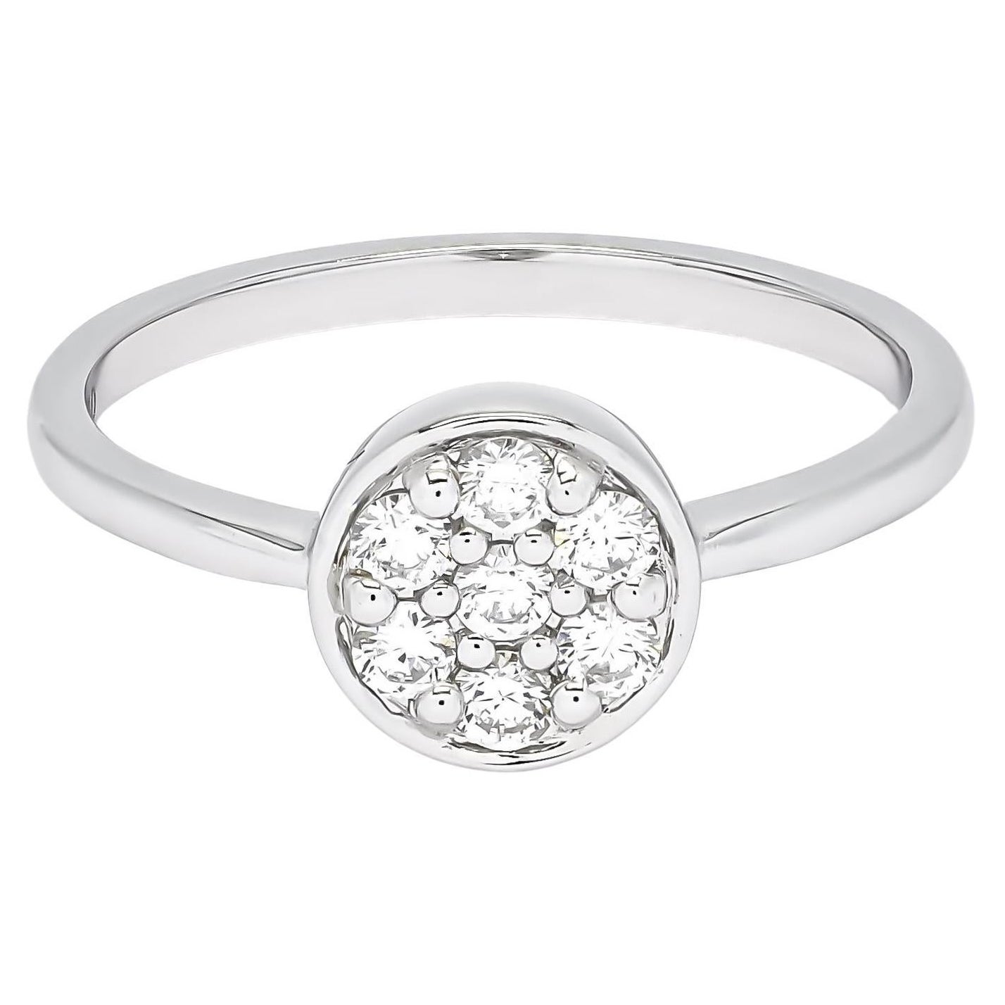 Verlobungsring mit natürlichem Diamant 1,02CT, Diamant aus 18 Karat Weißgold im Angebot