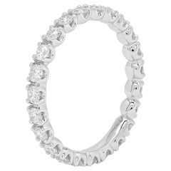Natural Diamond 1.06 carat 18 Karat White Gold Full Eternity Band Ring