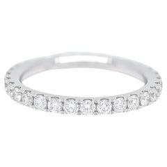 Natural Diamond 1.10 carats 18 KT White Gold Full Eternity Band Ring 