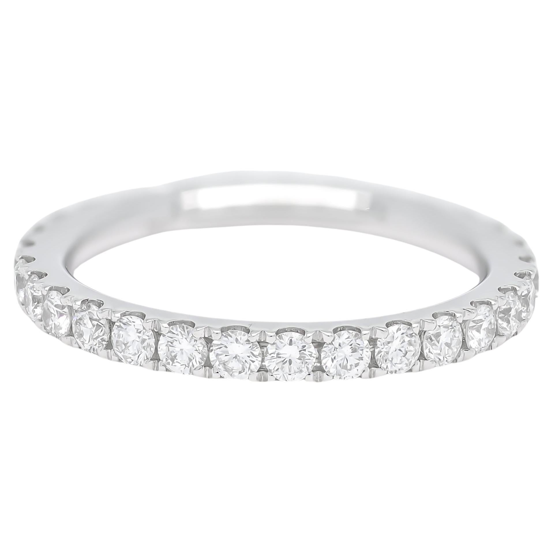 Natural Diamond 1.10 carats 18 KT Yellow Gold Full Eternity Band Ring For Sale 2
