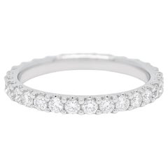 Natural Diamond 1.10 Carats 18KT Yellow Gold Full Eternity Wedding Band Ring