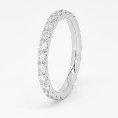 Natural Diamond 1.11 Carats 18KT White Gold Classic Full Eternity Wedding Band