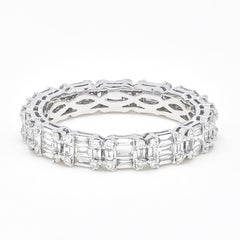 Natural Diamond 1.12 Carats 18KT White Gold Cluster Full Eternity Band Ring