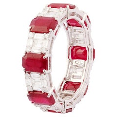 Natural Diamond 1.15cts & Ruby 6.67cts in 18k Gold 2.92gms Ring