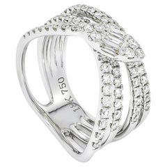 Natural Diamond 1.20 carats 18 Karat White Gold Cocktail Ring