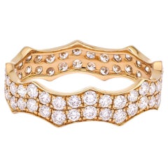 Anillo de oro rosa de 18 quilates con diamante natural de 1,26 quilates, redondo y eterno