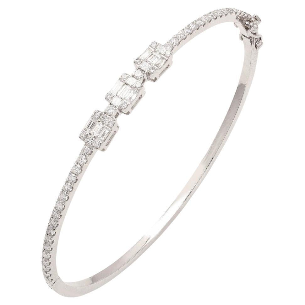 Pulsera de diamante natural de 1,32cts en oro de 18k