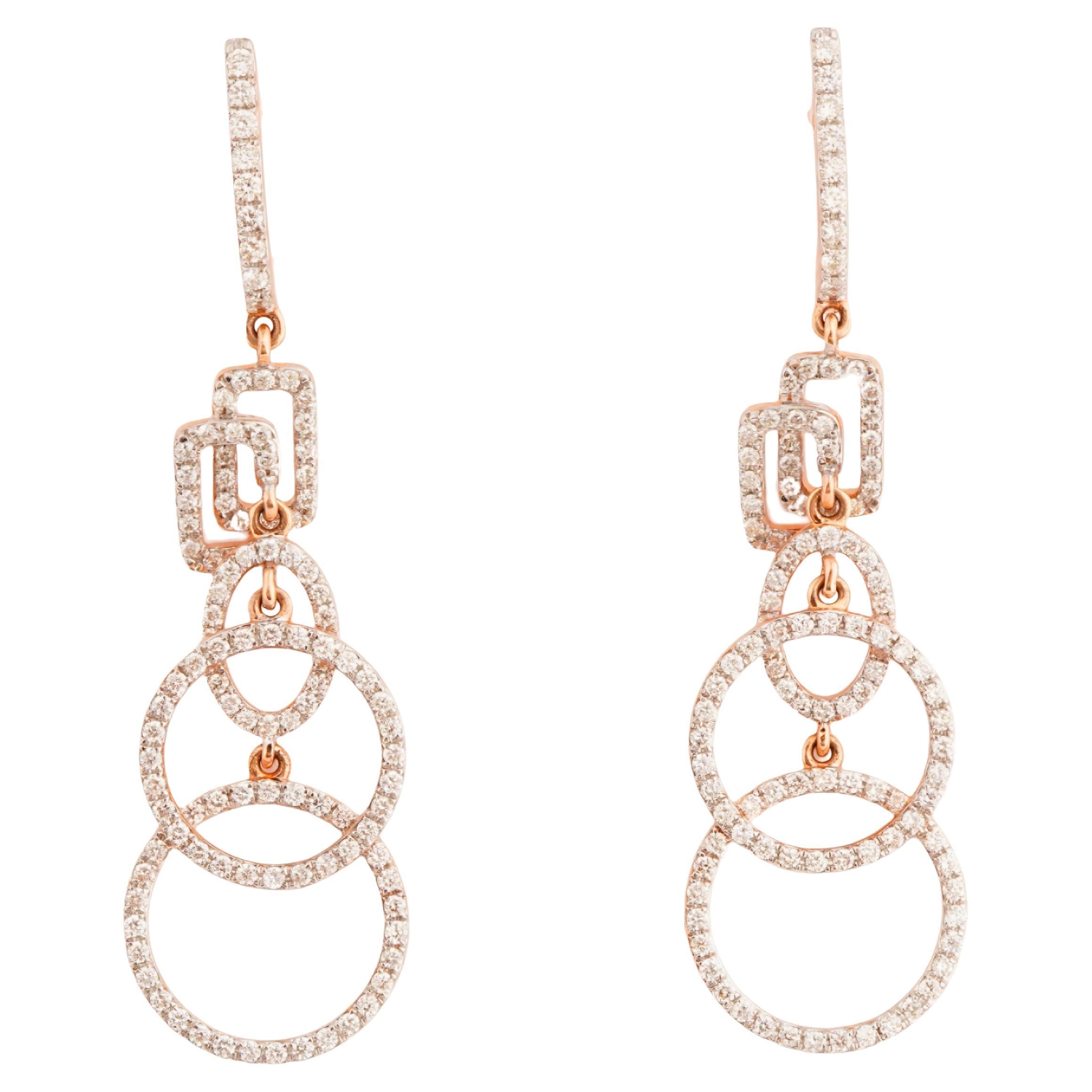 Boucle d'oreille en or 18k diamant naturel 1,36cts