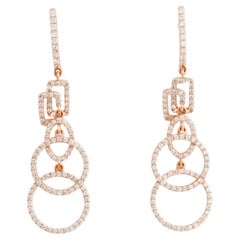 Boucle d'oreille en or 18k diamant naturel 1,36cts