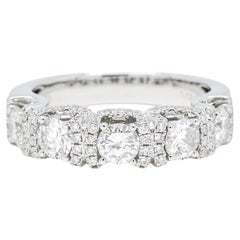 Natural Diamond 1.45 carats 18KT White Gold Half Eternity Band Ring