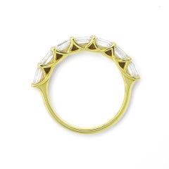 Natural Diamond 1.45 carats 18KT Yellow Gold Baguette Wedding Band Ring