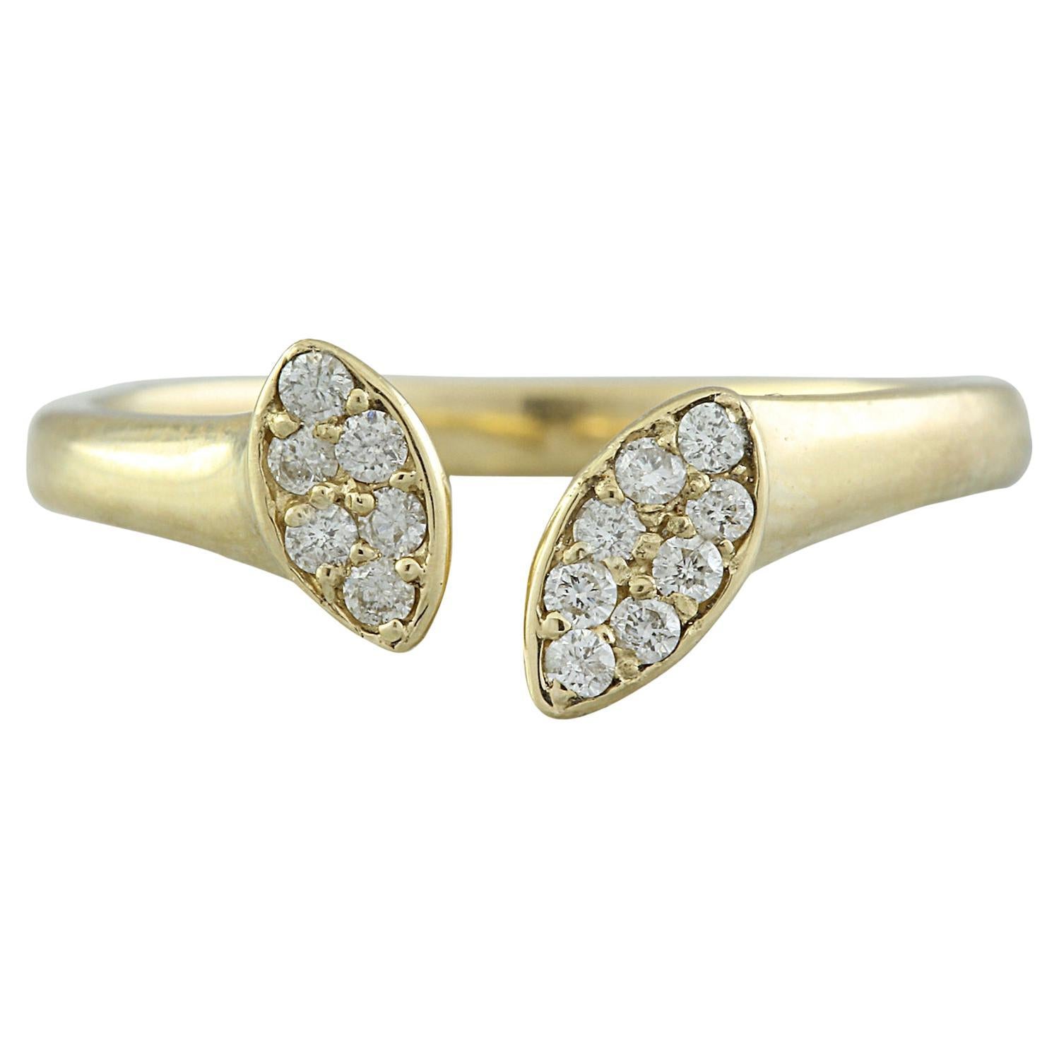Ring aus 14 Karat Gelbgold mit natürlichem Diamanten