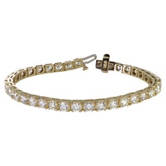Natural Diamond, 14K Yellow Gold “Tennis” Bracelet