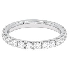 Natürlicher Diamant 1,50 Karat 18KT Weißgold Full Eternity Ehering mit natürlichem Diamant